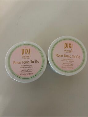 Pixi Rose Tonic To-Go Pads - Pink & White Bundle of 2